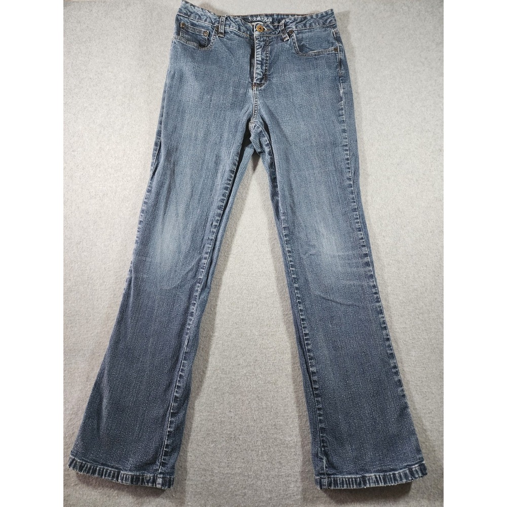 St. John's Bay Women's Denim Jeans, 12 Long, 30x31, Medium Wash, Straight